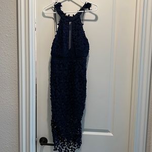 Bardot Navy Blue Lace Dress Size XS